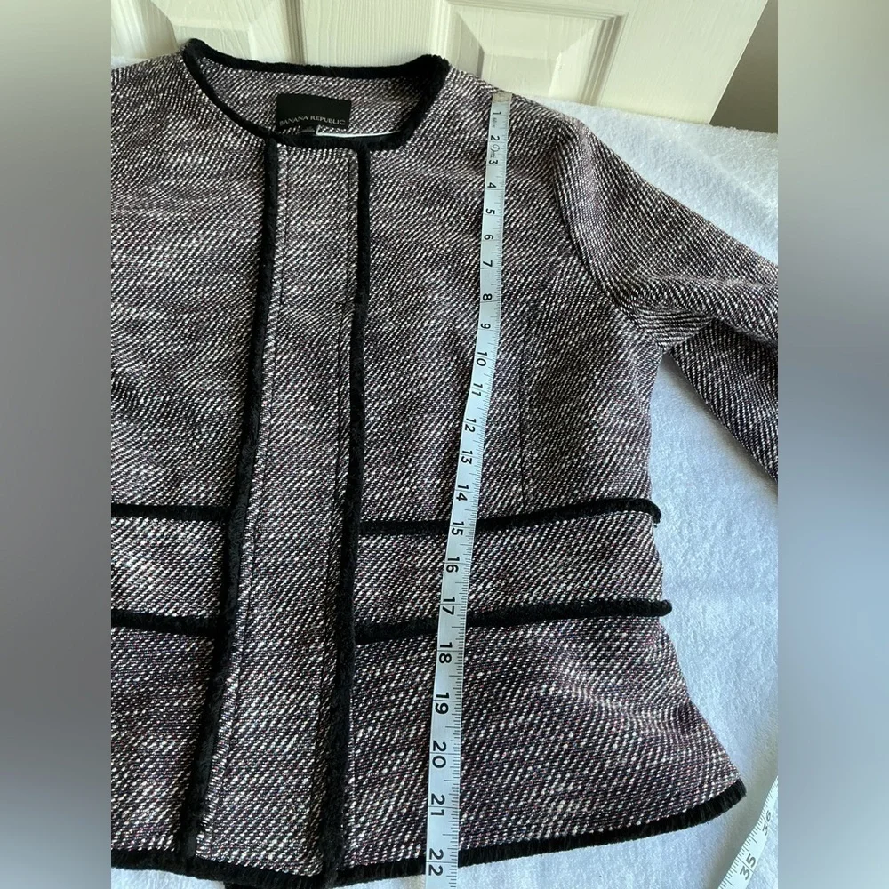 Banana Republic Black and Gray Blazer Sz 12